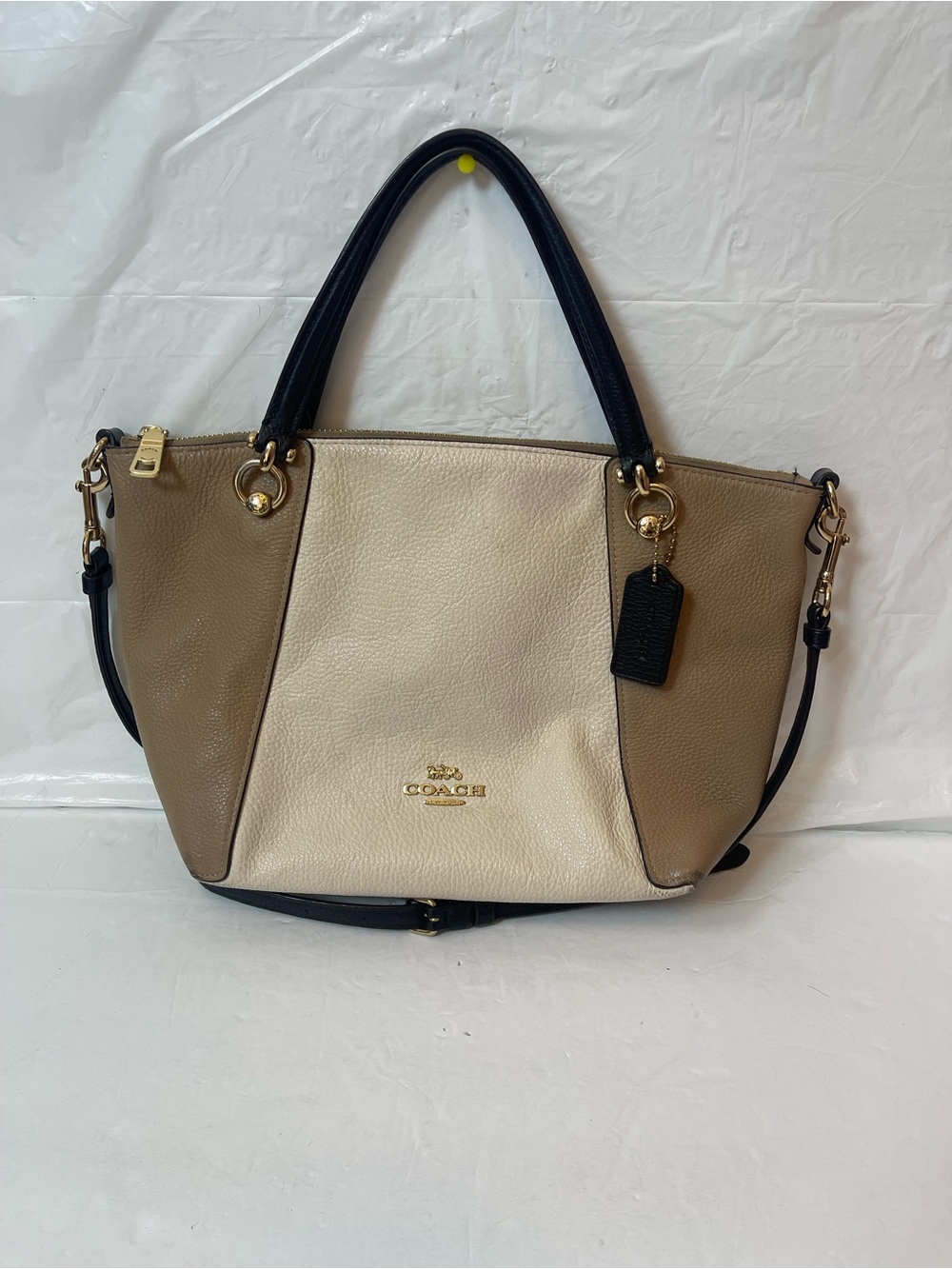 Coach C 6841 Kacey Satchel Bag in Colorblock.